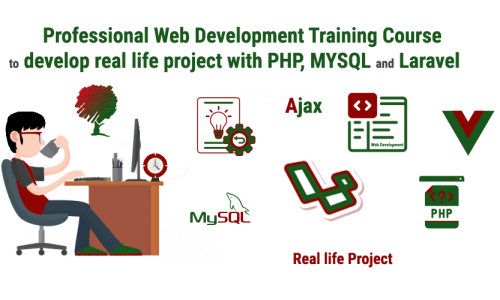 Professional Web Development Training Course to develop real life project with PHP, MYSQL and Laravel