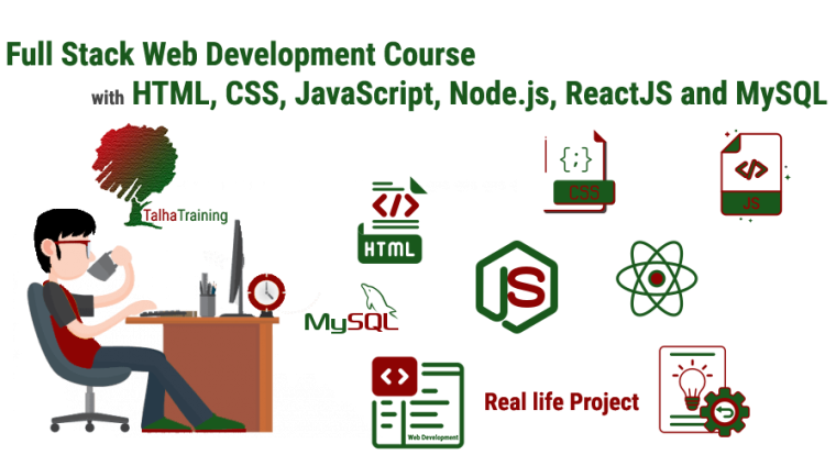 Full-Stack Web Development Course with HTML, CSS, JavaScript, Node.js, ReactJS, and MySQL